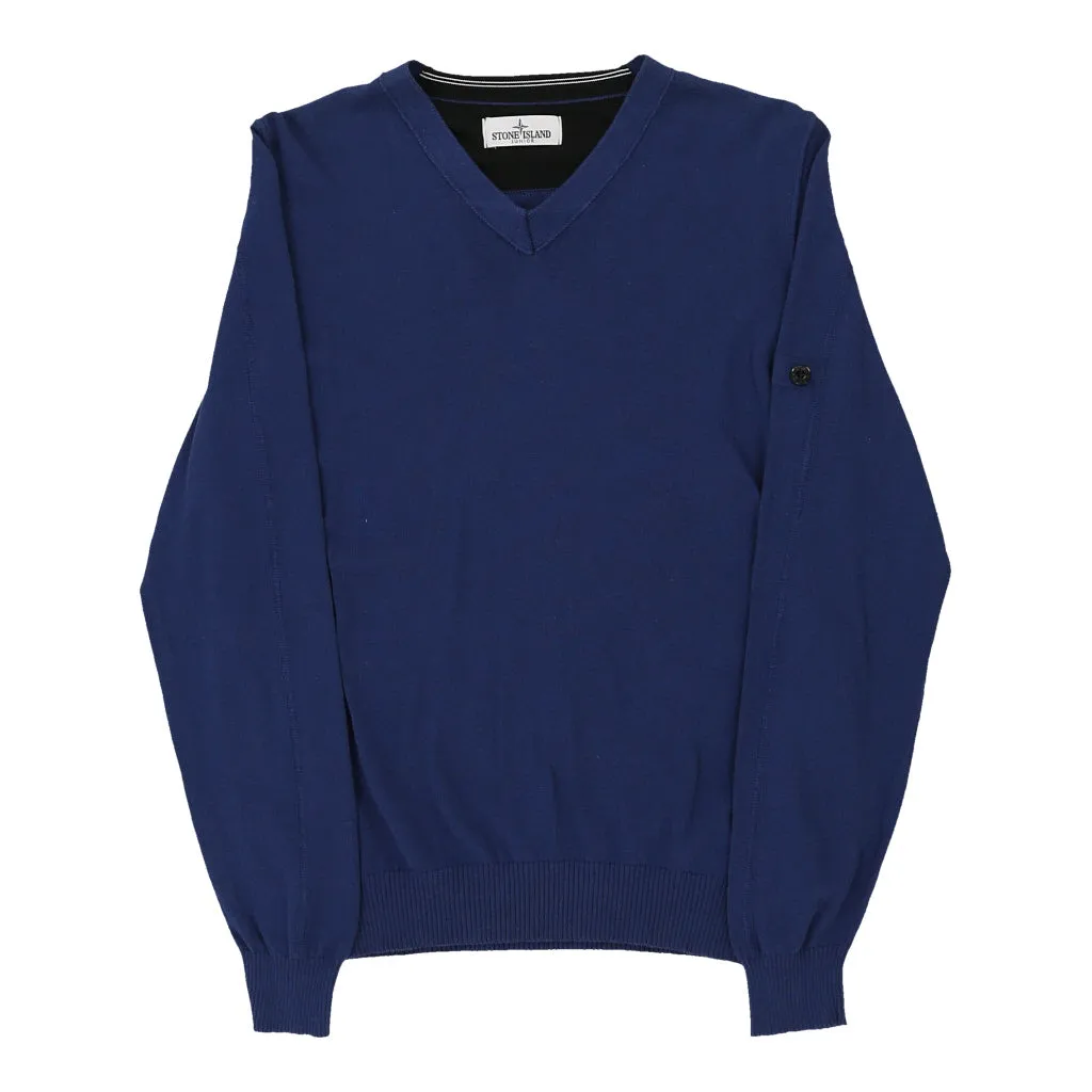 14 Years Stone Island Jumper - Medium Blue Cotton