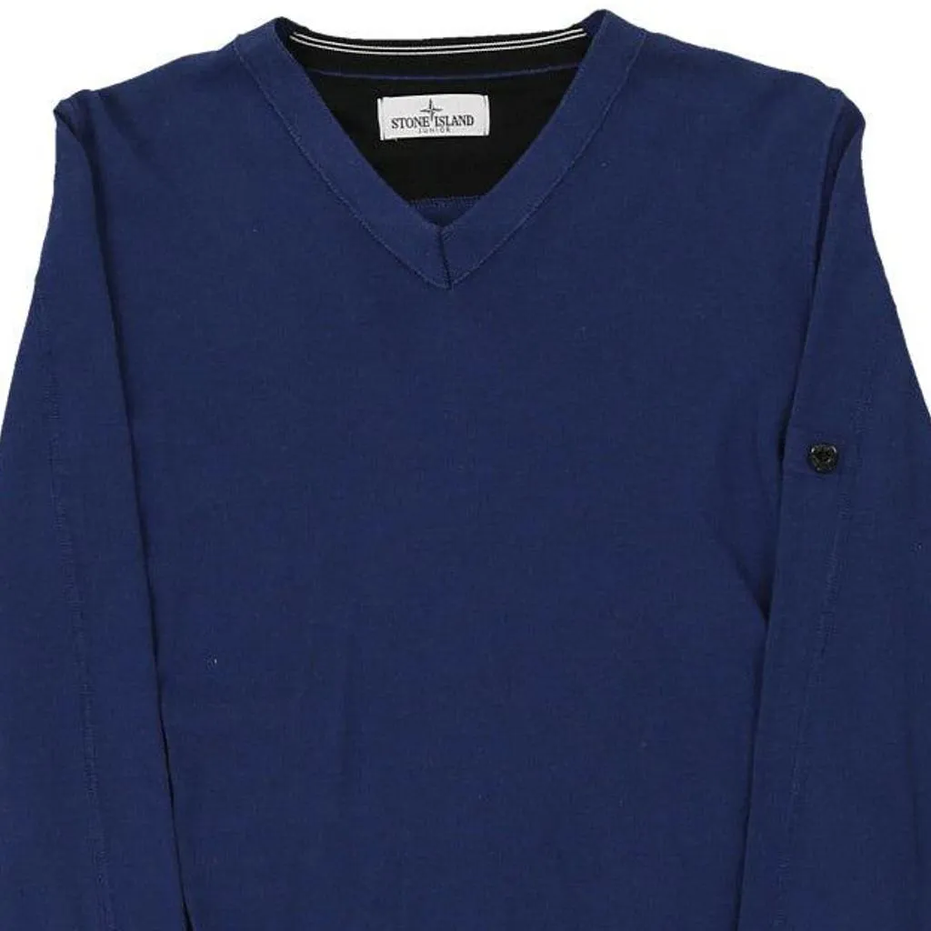 14 Years Stone Island Jumper - Medium Blue Cotton