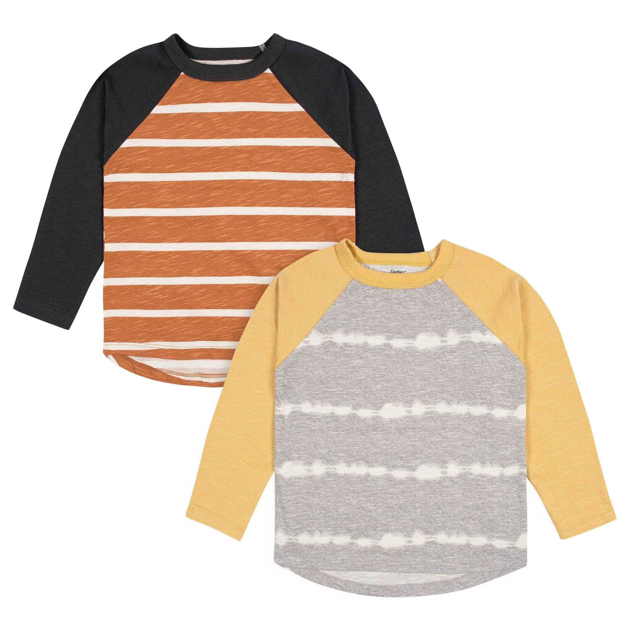 2-Pack Infant & Toddler Boys Rust & Gray Tie Dye Raglan Tees