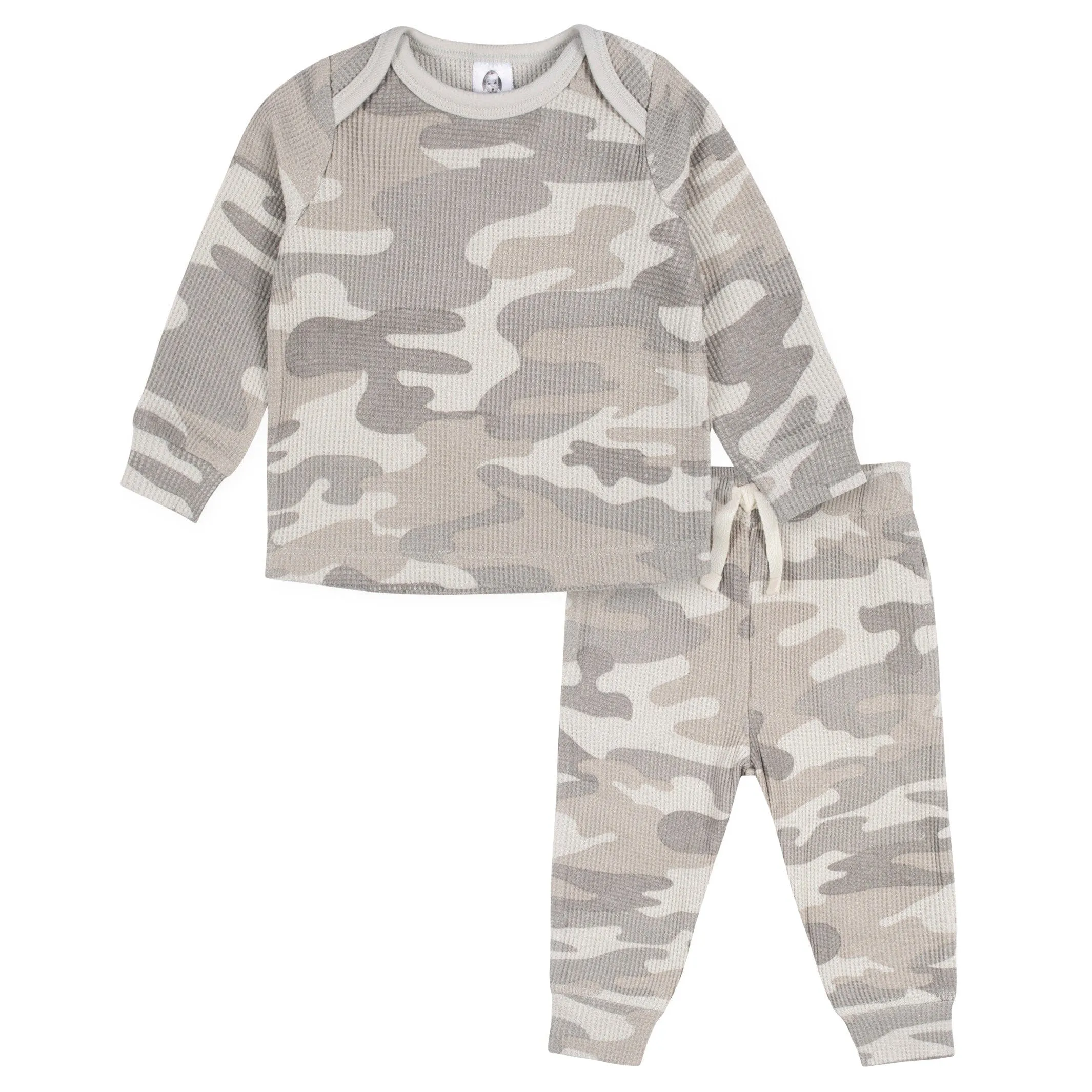 2-Piece Baby Boys Camo Top & Jogger Set