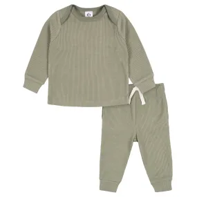 2-Piece Baby Boys Green Top & Jogger Set