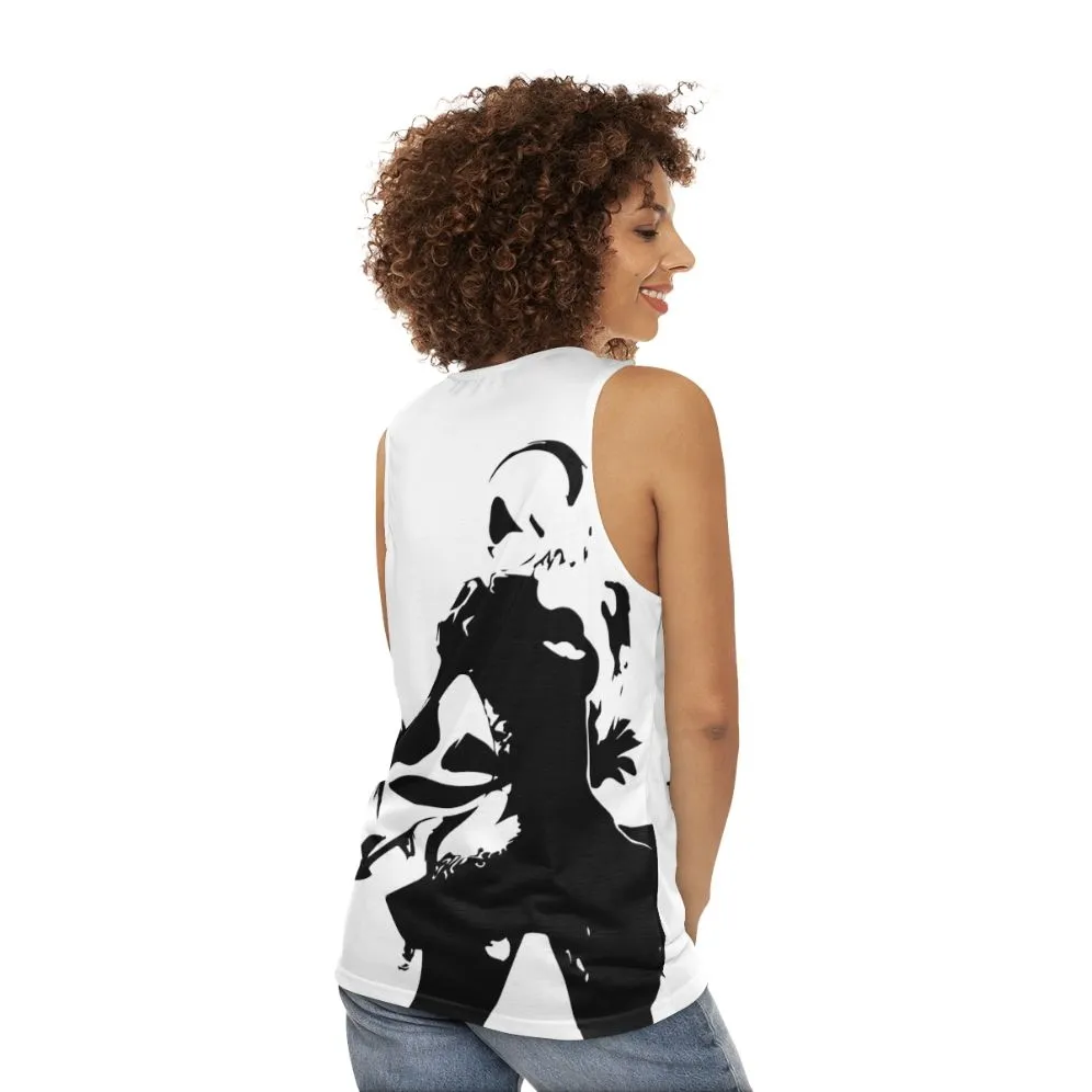 2B Silhouette Unisex Tank Top for Nier Automata Fans