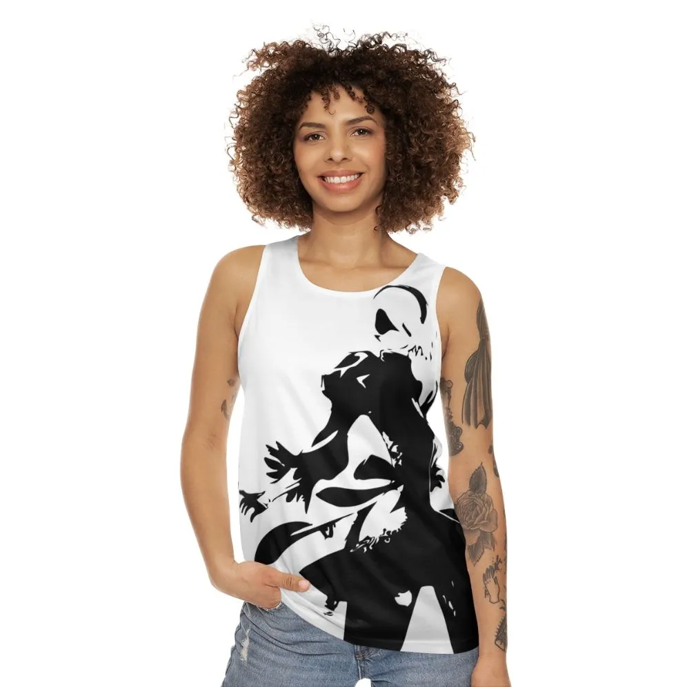 2B Silhouette Unisex Tank Top for Nier Automata Fans