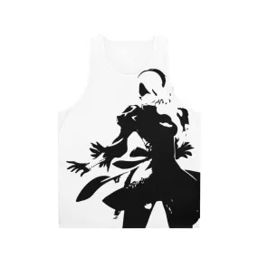 2B Silhouette Unisex Tank Top for Nier Automata Fans