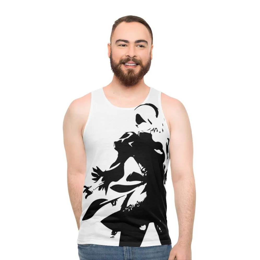 2B Silhouette Unisex Tank Top for Nier Automata Fans