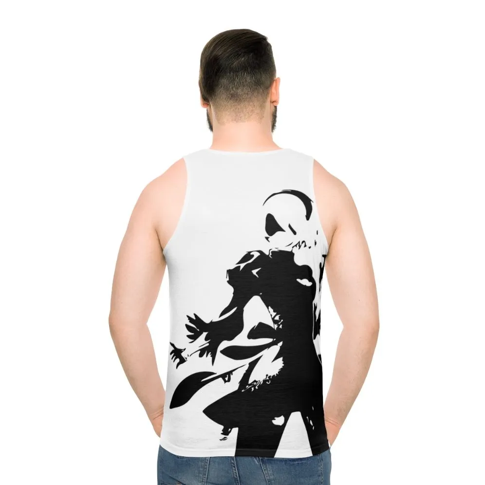 2B Silhouette Unisex Tank Top for Nier Automata Fans