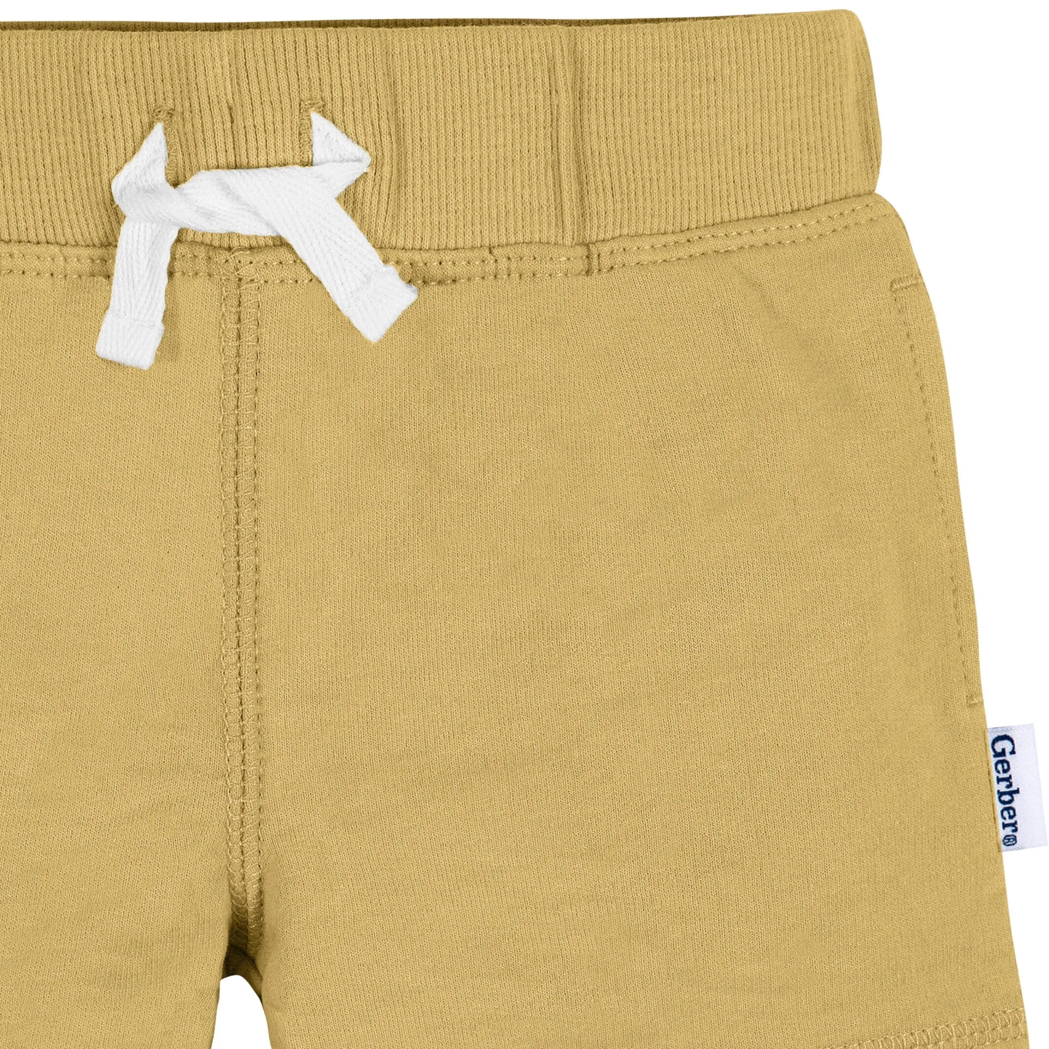 3-Pack Baby & Toddler Boys Tan, Blue, & Green Knit Shorts