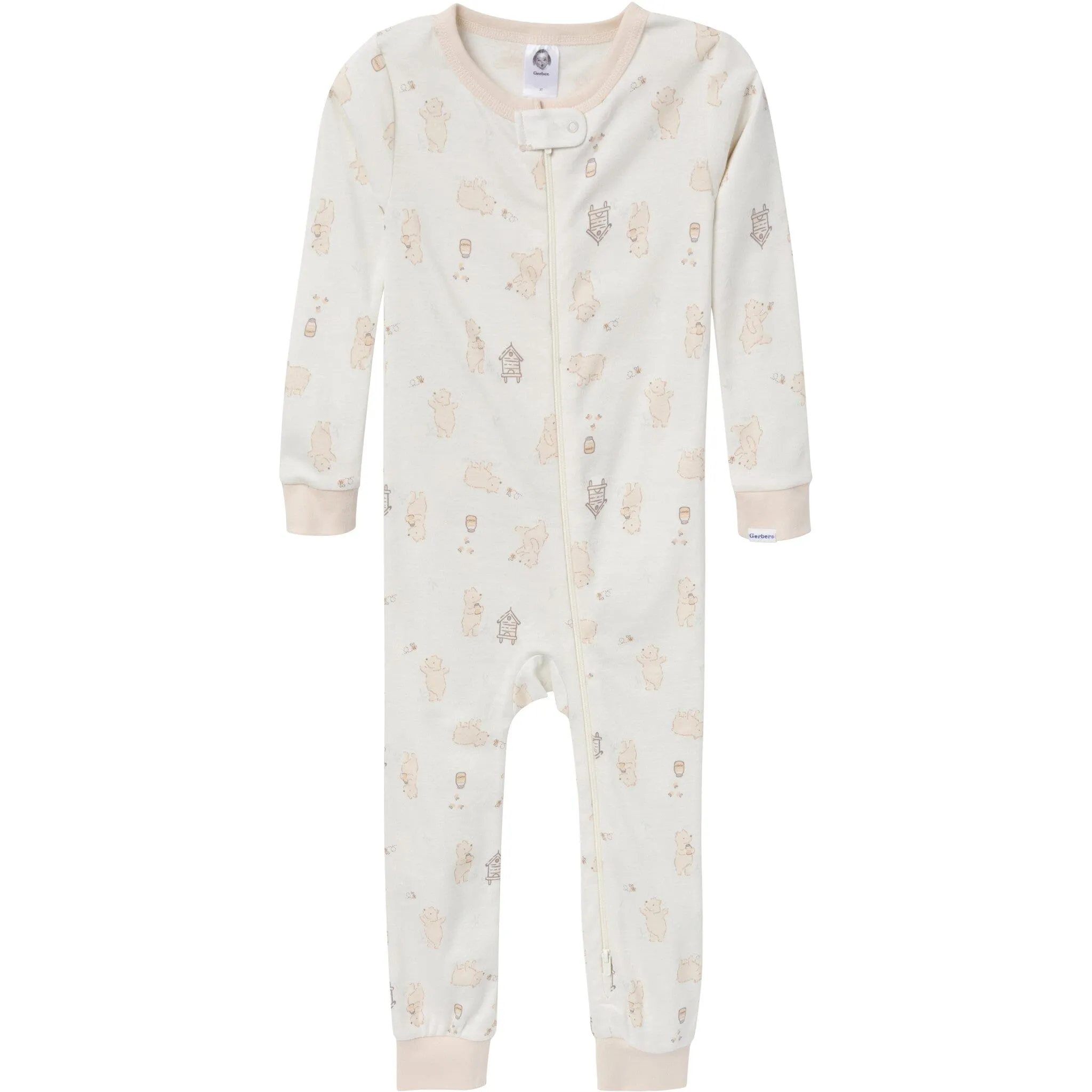 3-Pack Baby & Toddler Neutral Bear Snug Fit Footless Pajamas