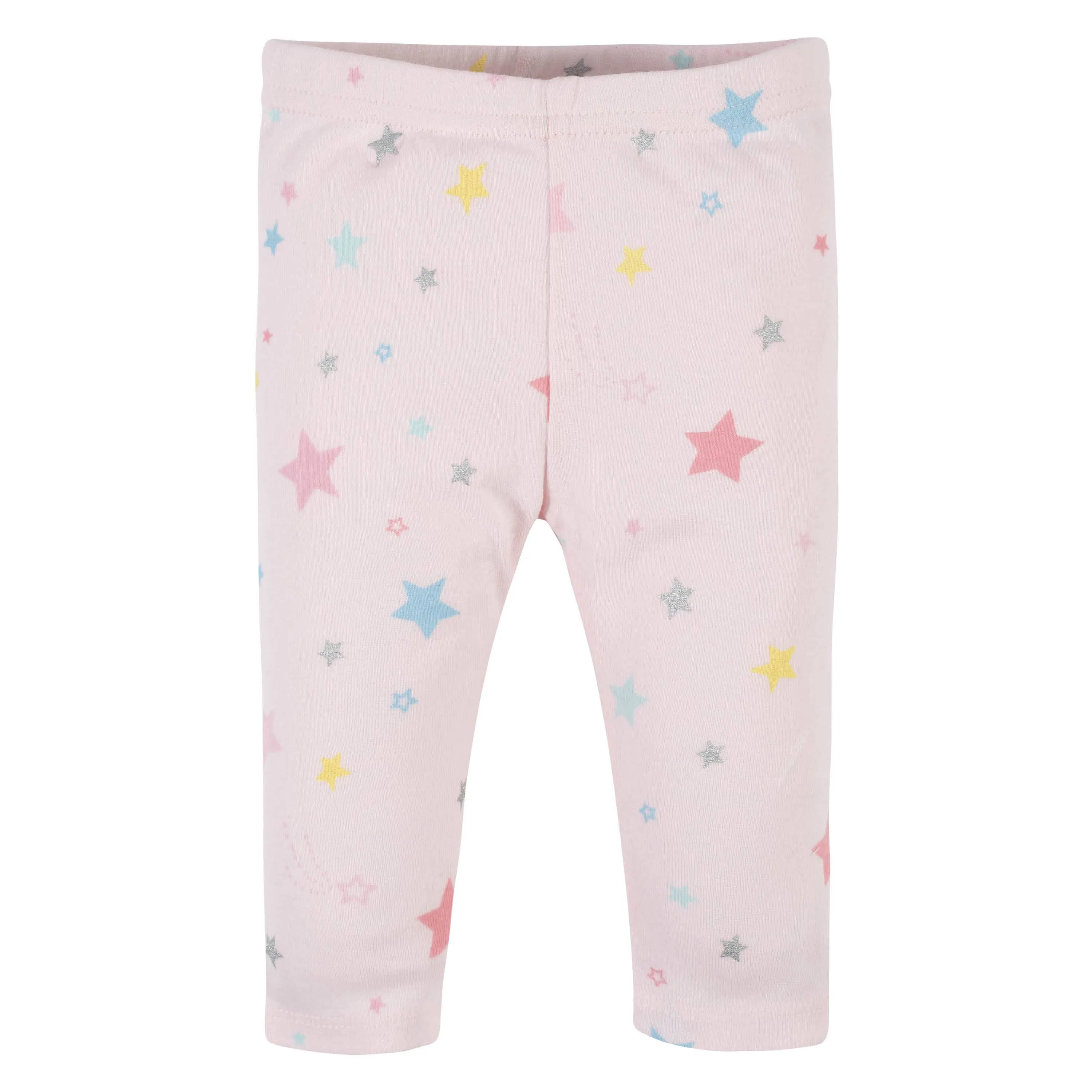 3-Pack Baby Girls Stars & Pastels Leggings