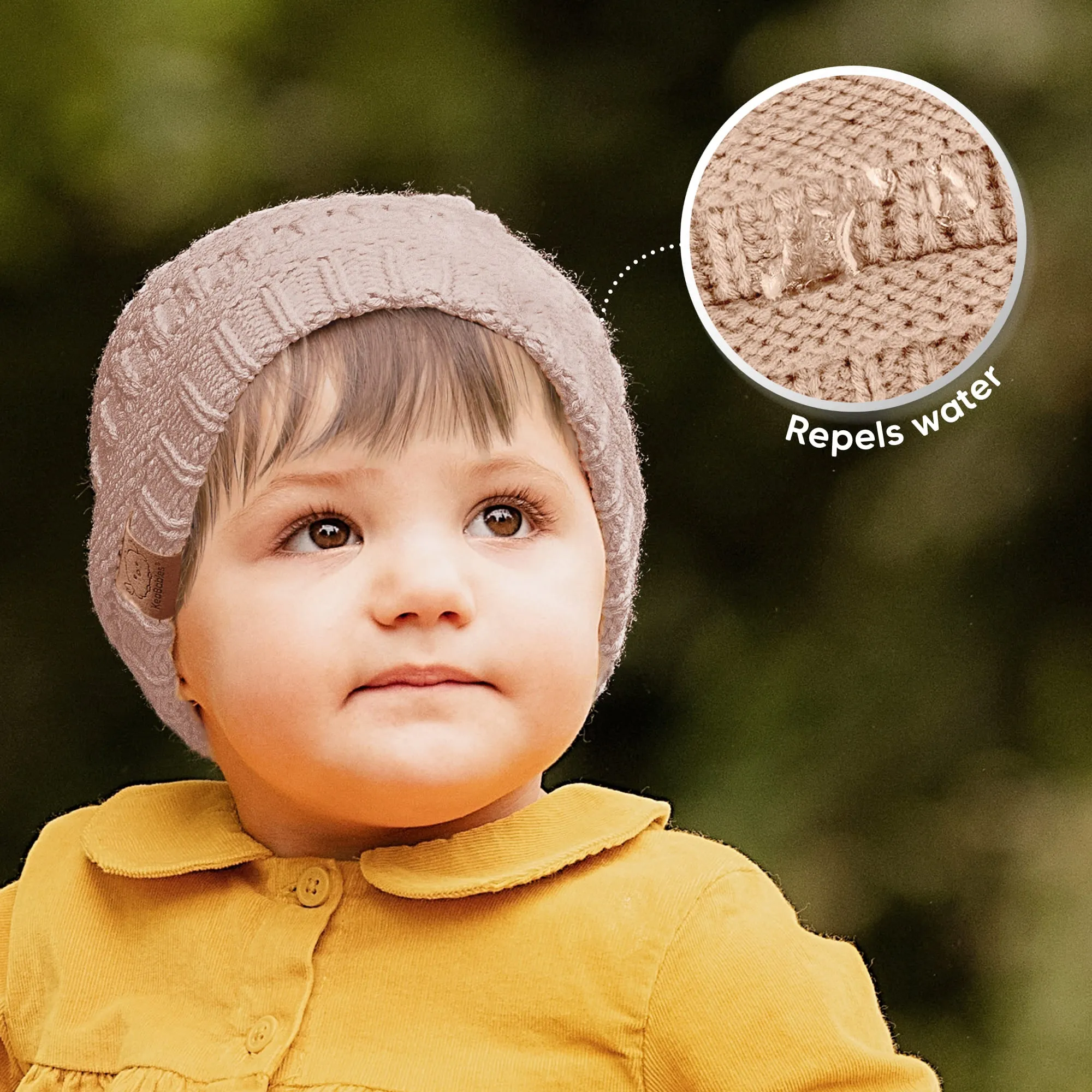 3-Pack Warmzy Baby Beanies (Tea Rose, M)