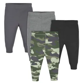 4-Pack Baby Boys Camo & Gray Active Pants