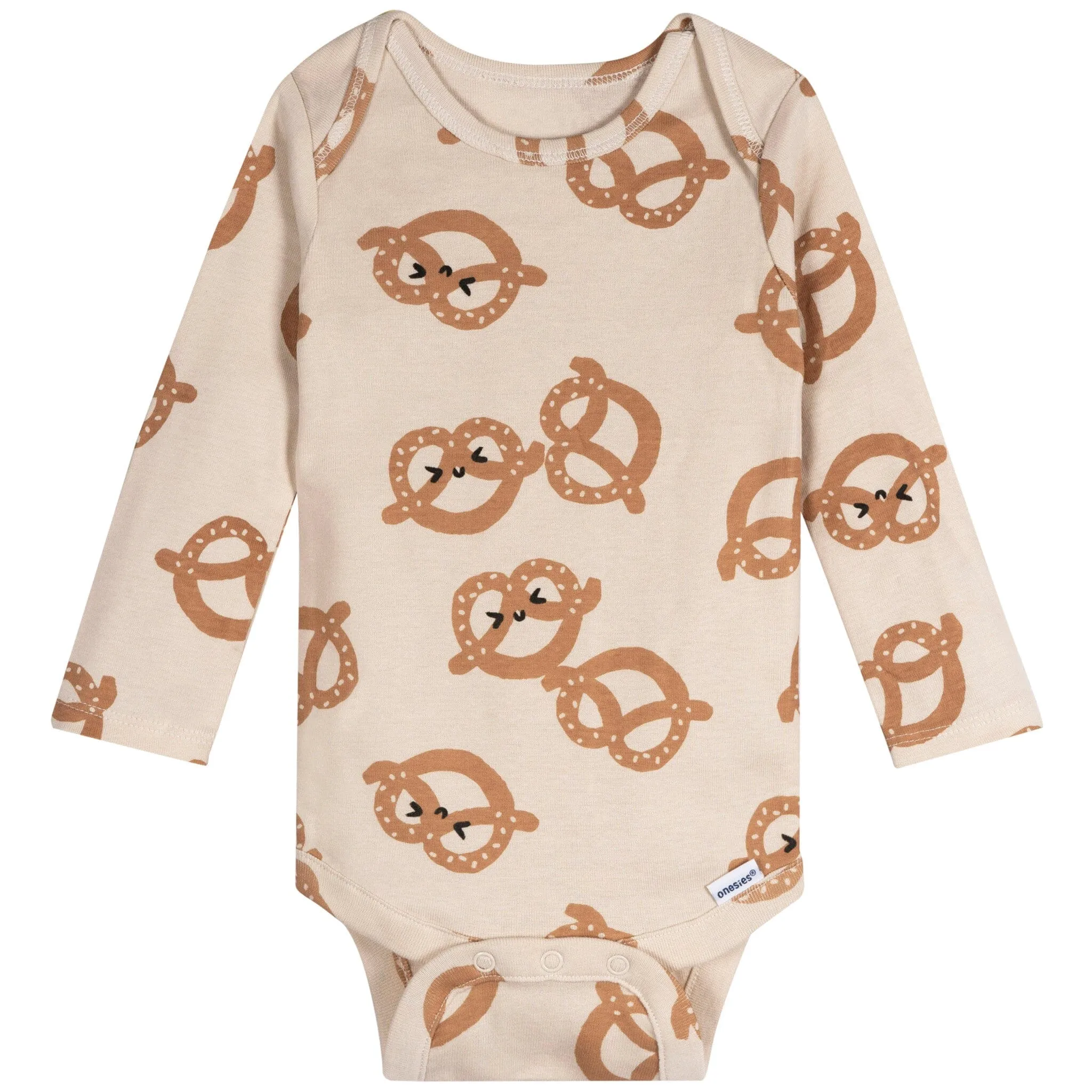 6-Pack Baby Neutral Pretzels Long Sleeve Onesies® Bodysuits