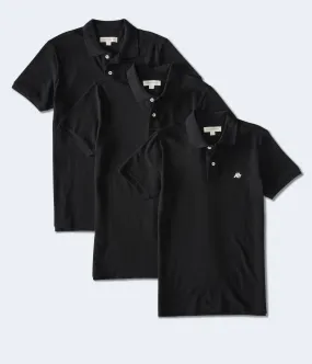 A87 Logo Pique Polo Set, 3 Piece Set. Aeropostale, black