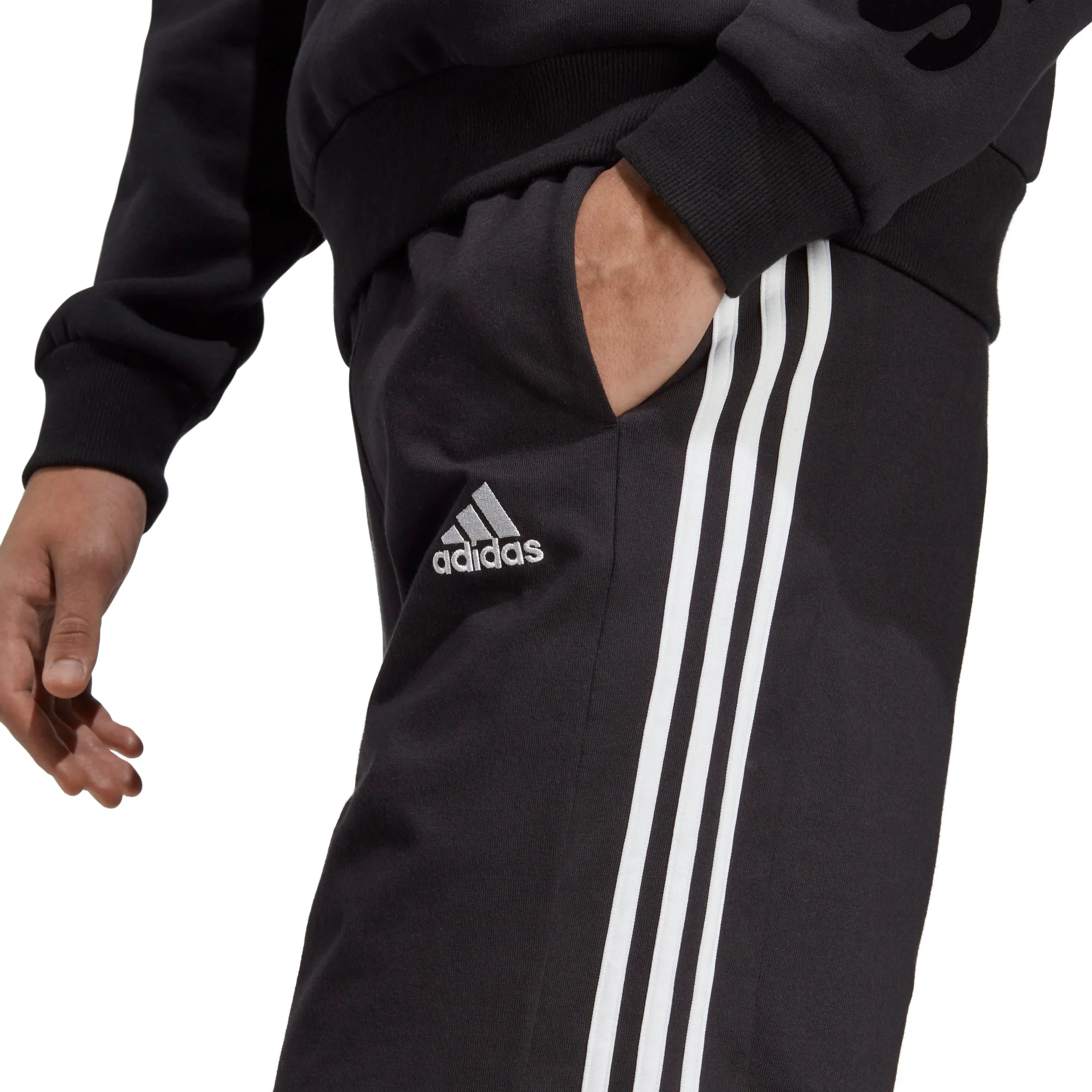 adidas Essentials 3 Stripes 10 Inch Mens Shorts - Black