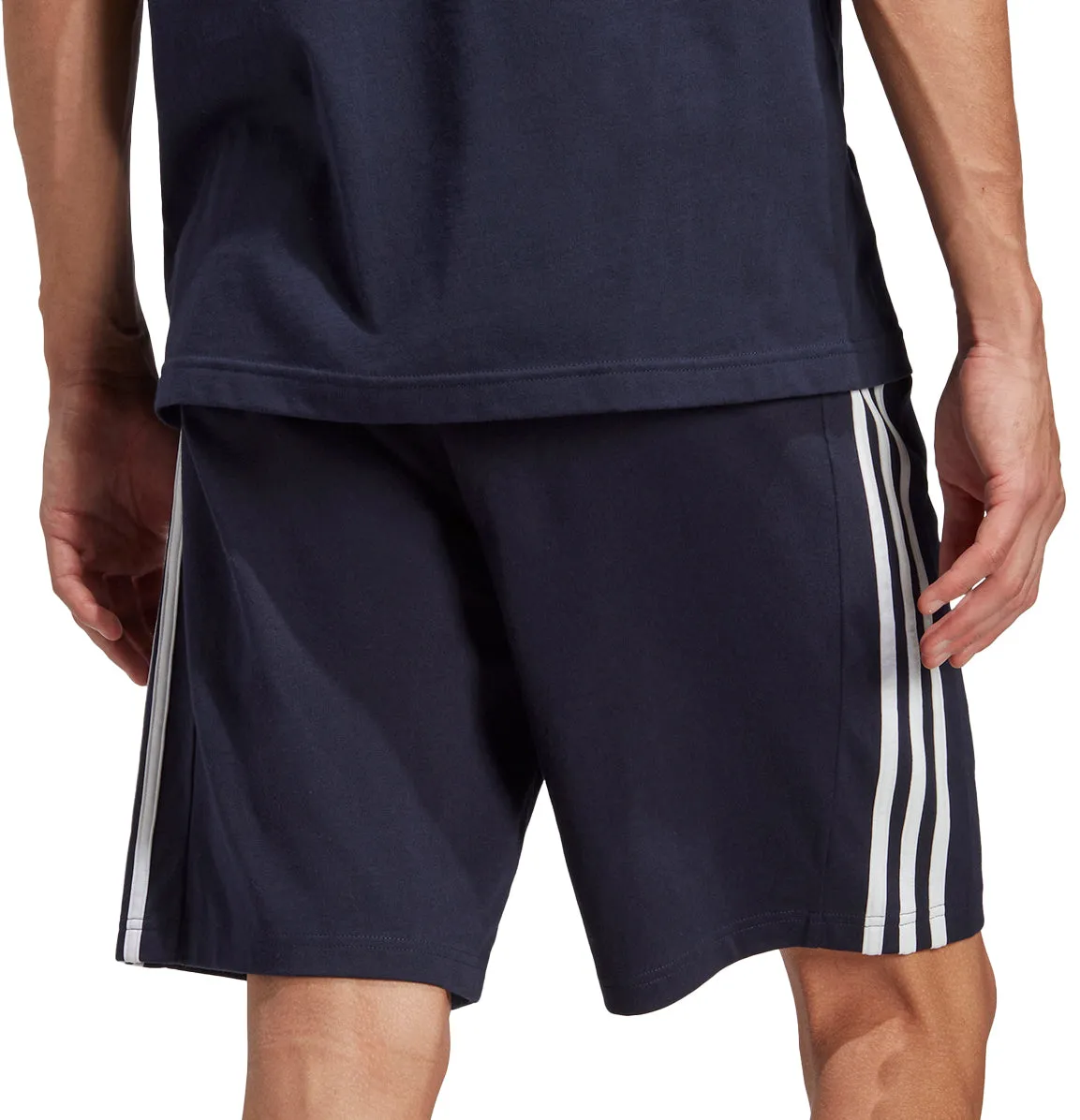 adidas Essentials 3 Stripes 10 Inch Mens Shorts - Navy