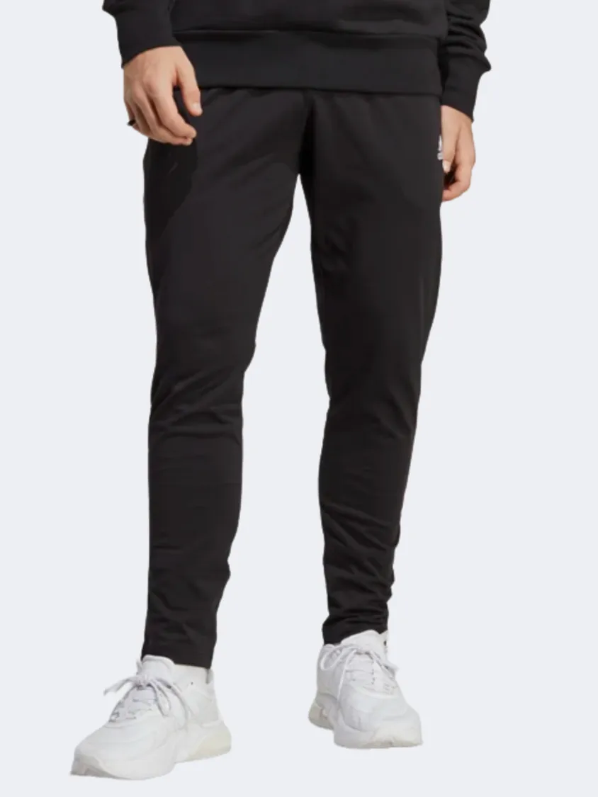 Adidas Essentials Single Jersey Tapered Open Hem Men Sportswear Pant Black