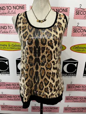 Animal Print Sequin Tank (Plus Sizes) (2 Colours)