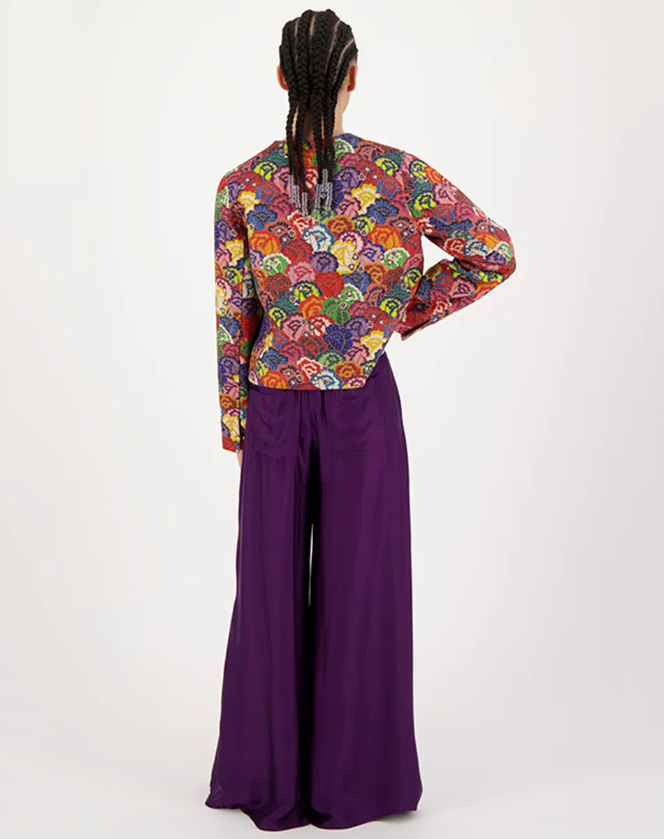 Annie Wide Leg Purple Pants