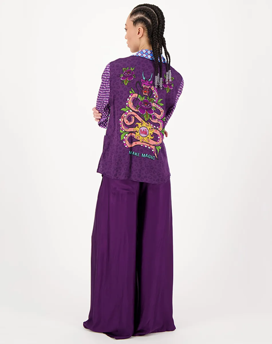 Annie Wide Leg Purple Pants