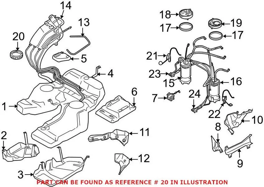 Audi Fuel Tank Lock Ring 8E0201877A – Genuine VW/Audi