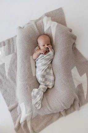 Bamboo Swaddle | Smile Checkerboard