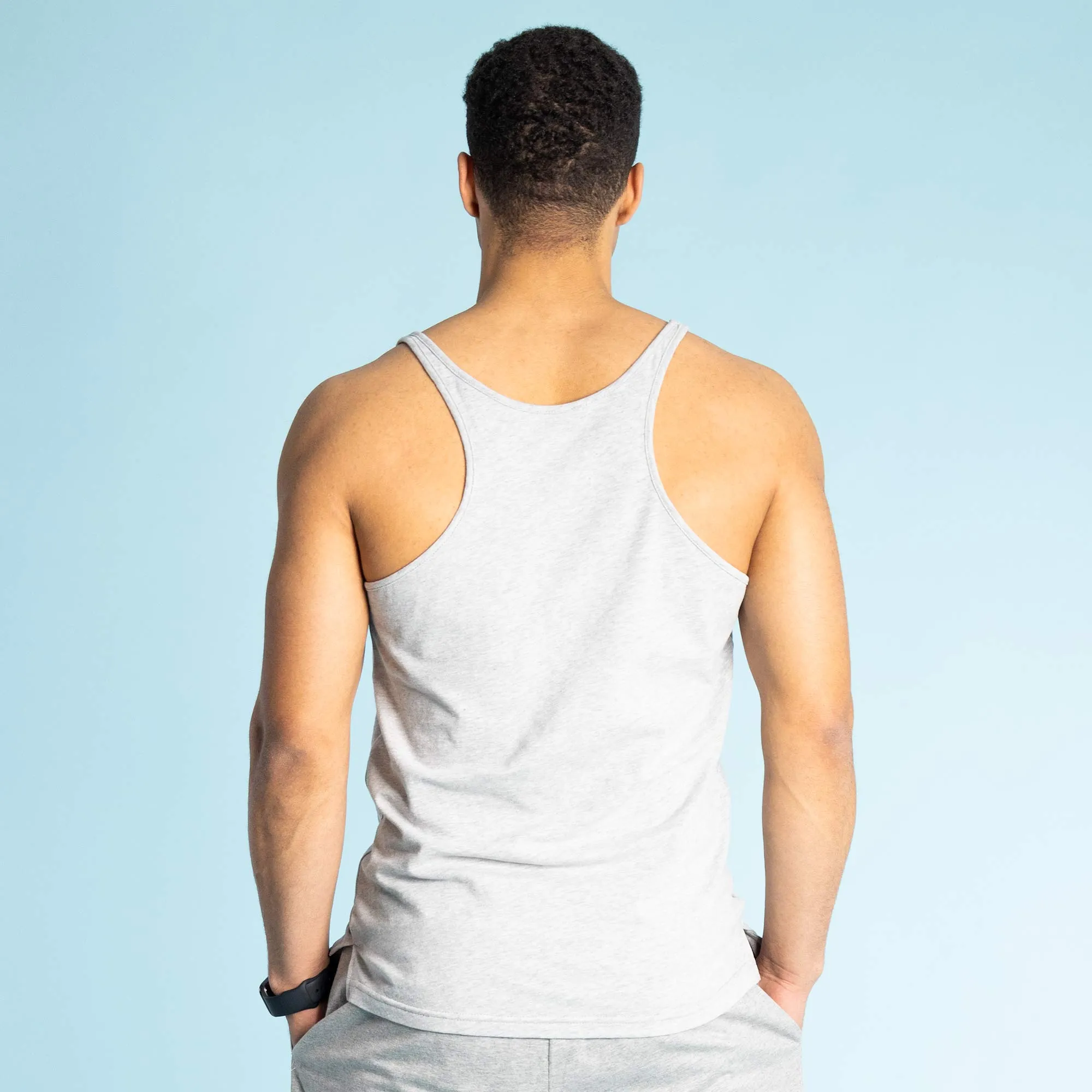 BEAU 100% Organic Prima Cotton Racer Back Tank Top