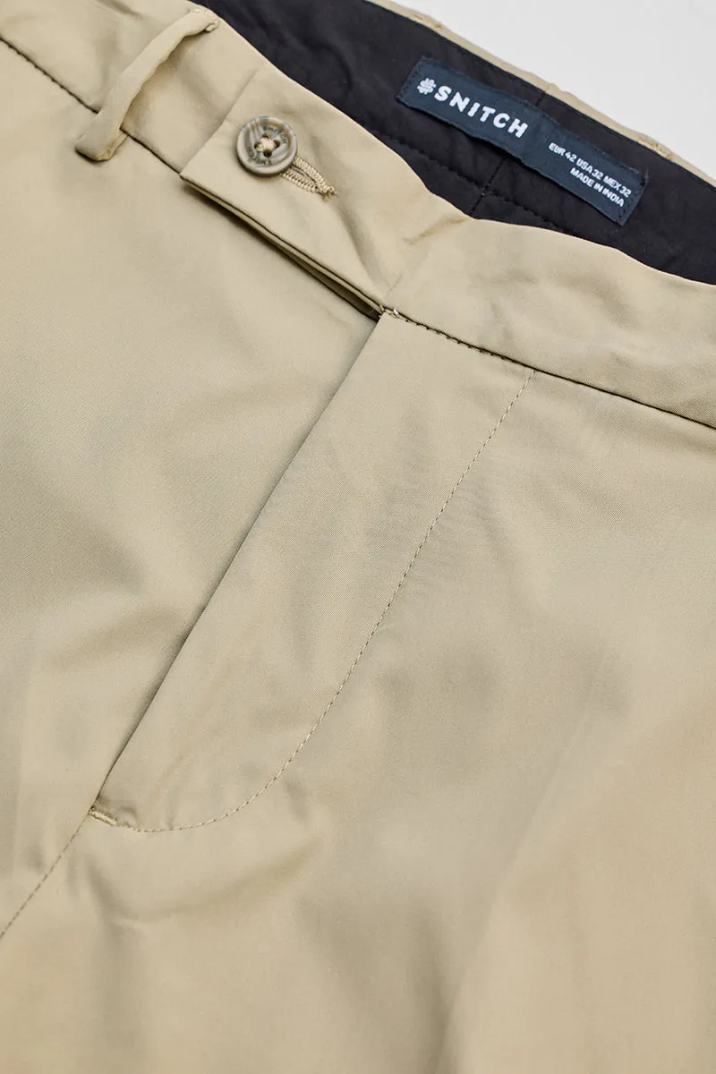 Beige Slim Fit Chinos