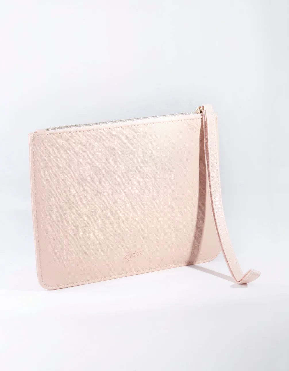 Blush Leatherette Clutch