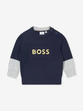 BOSS Baby Boys Knitted Logo Jumper