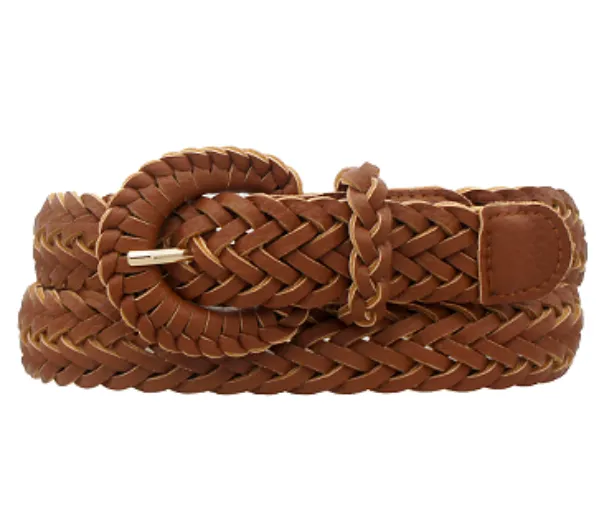 Braided Faux Leather Belt