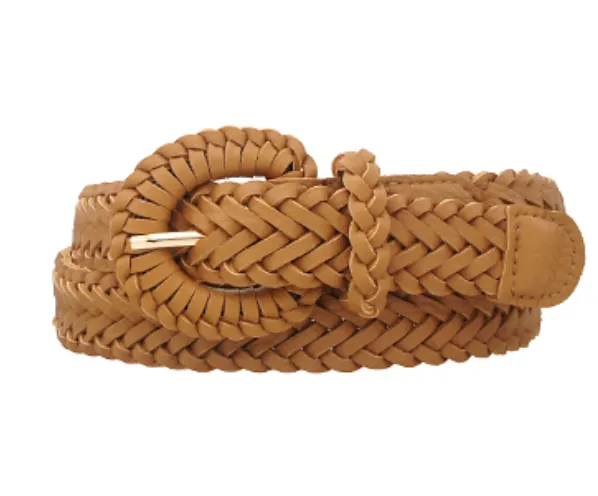 Braided Faux Leather Belt