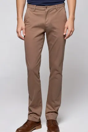 Brown Cotton Chinos Pants