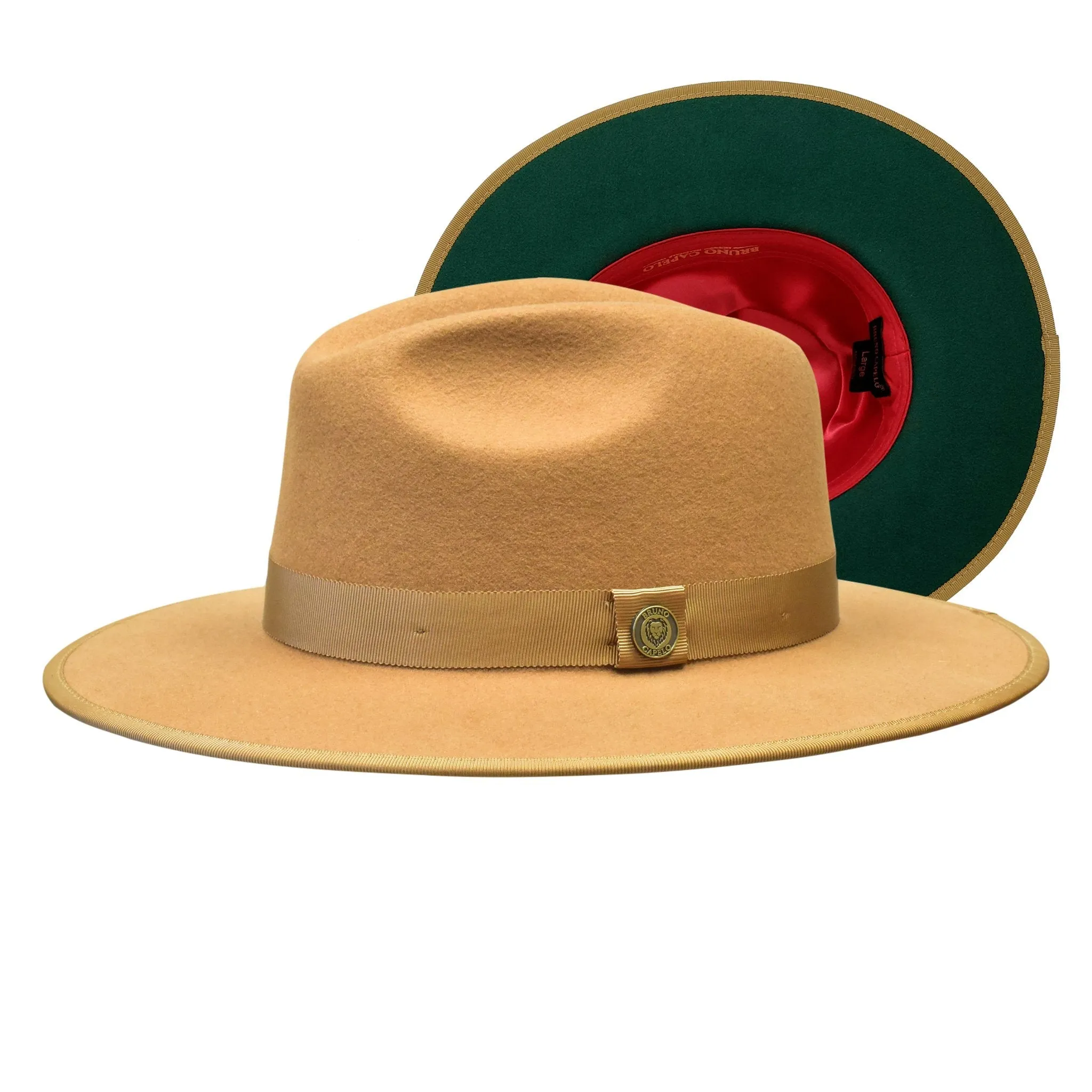 Bruno Capelo Monarch Color Bottom Wide Brim Wool Fedora