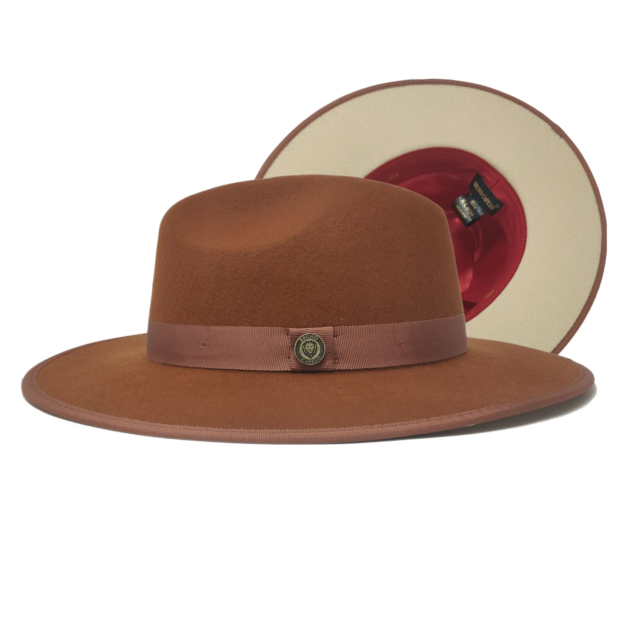 Bruno Capelo Monarch Color Bottom Wide Brim Wool Fedora