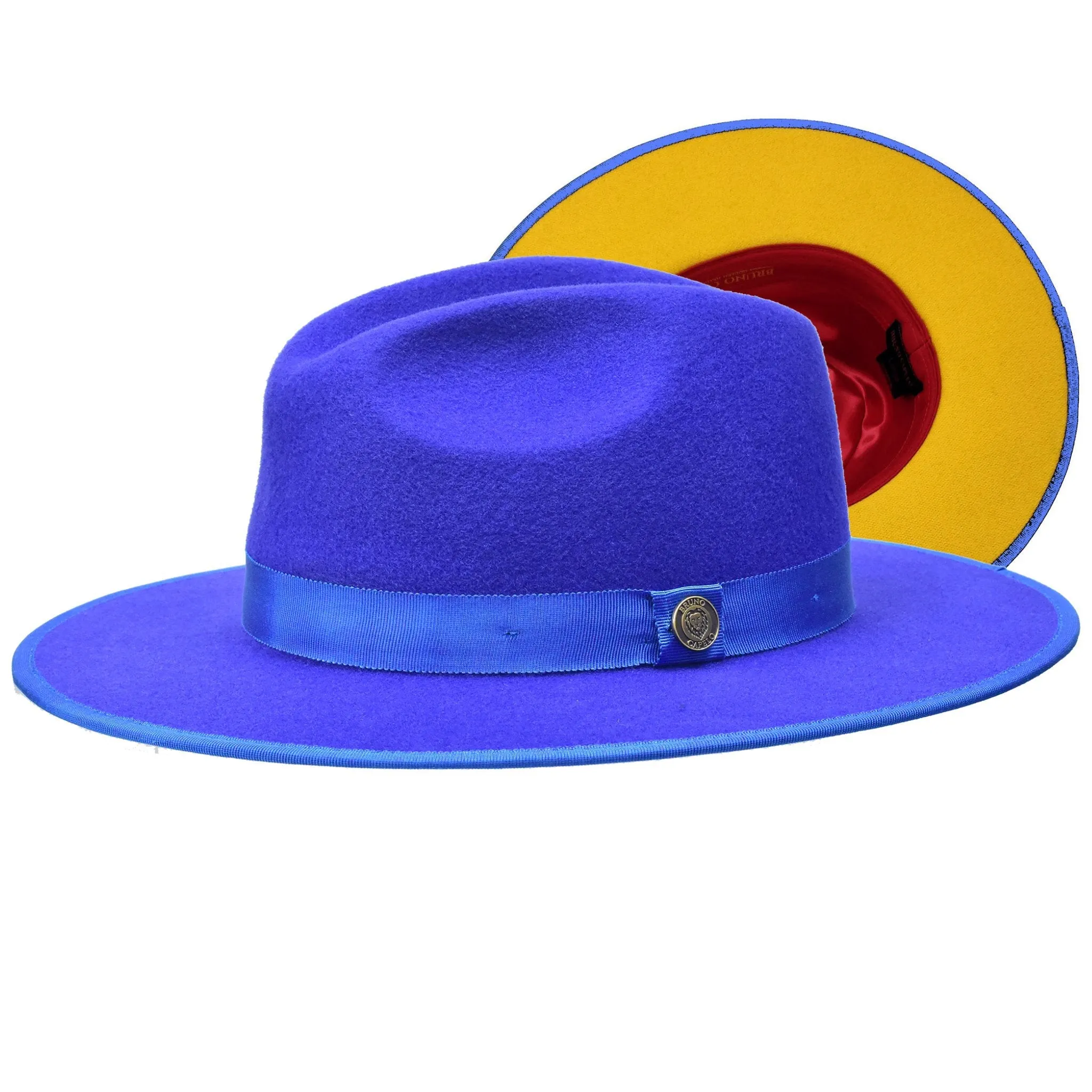 Bruno Capelo Monarch Gold Bottom Wide Brim Wool Fedora