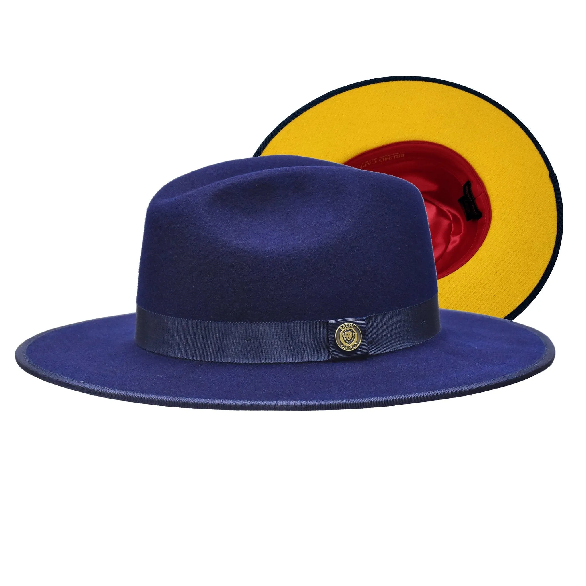 Bruno Capelo Monarch Gold Bottom Wide Brim Wool Fedora