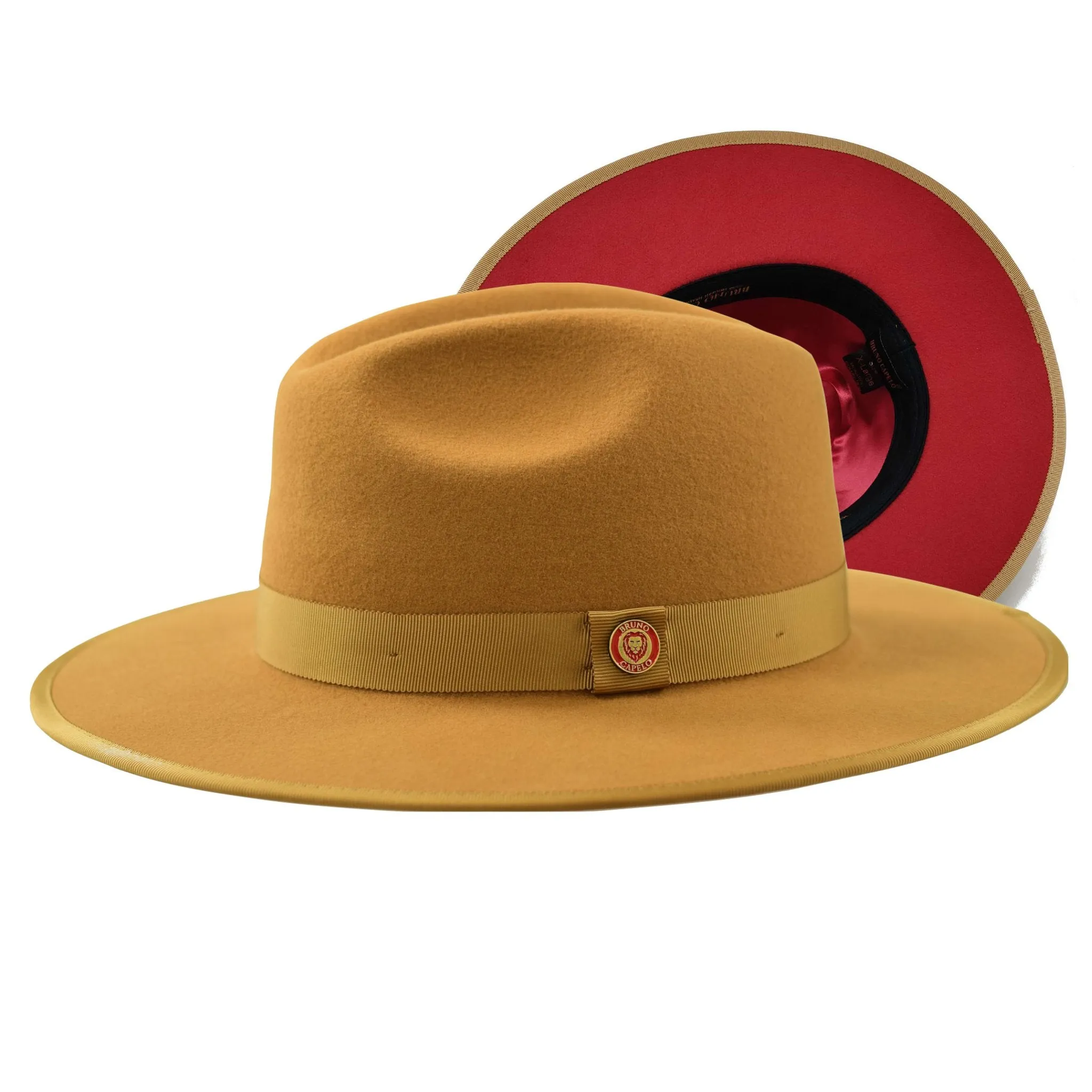 Bruno Capelo Monarch Red Bottom Wide Brim Wool Fedora