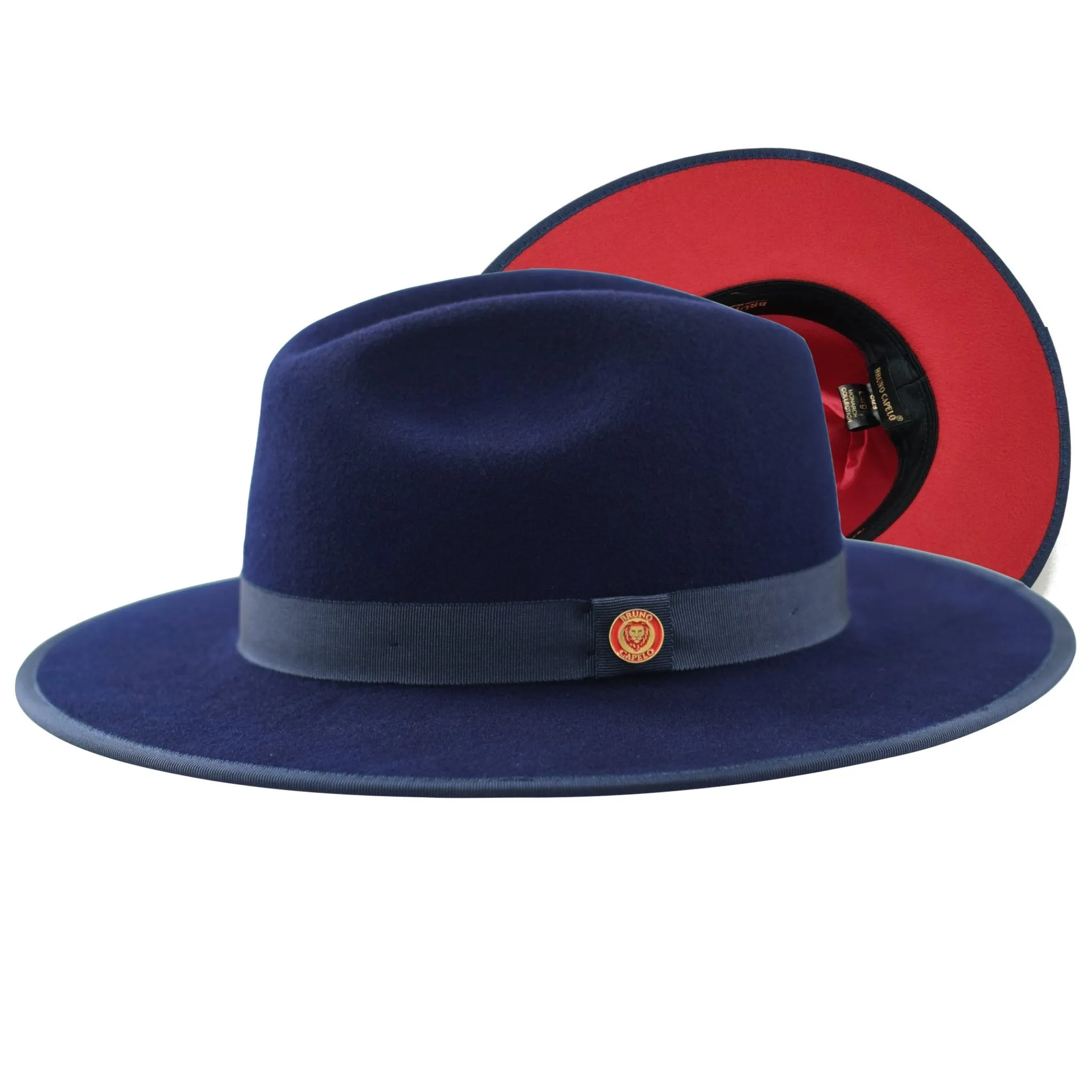 Bruno Capelo Monarch Red Bottom Wide Brim Wool Fedora