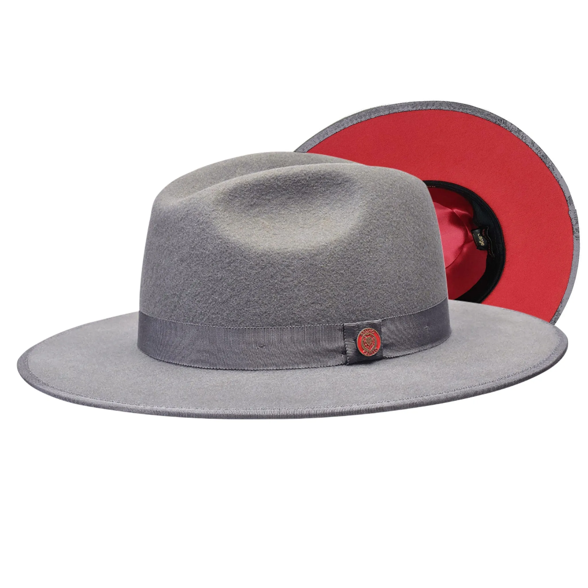 Bruno Capelo Monarch Red Bottom Wide Brim Wool Fedora