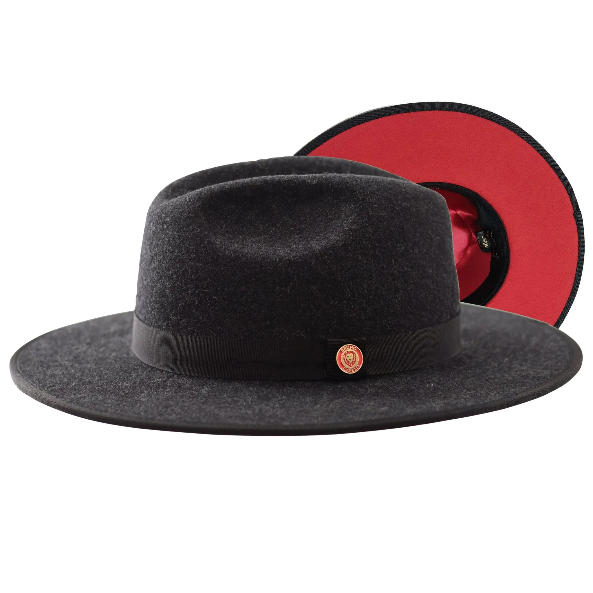 Bruno Capelo Monarch Red Bottom Wide Brim Wool Fedora