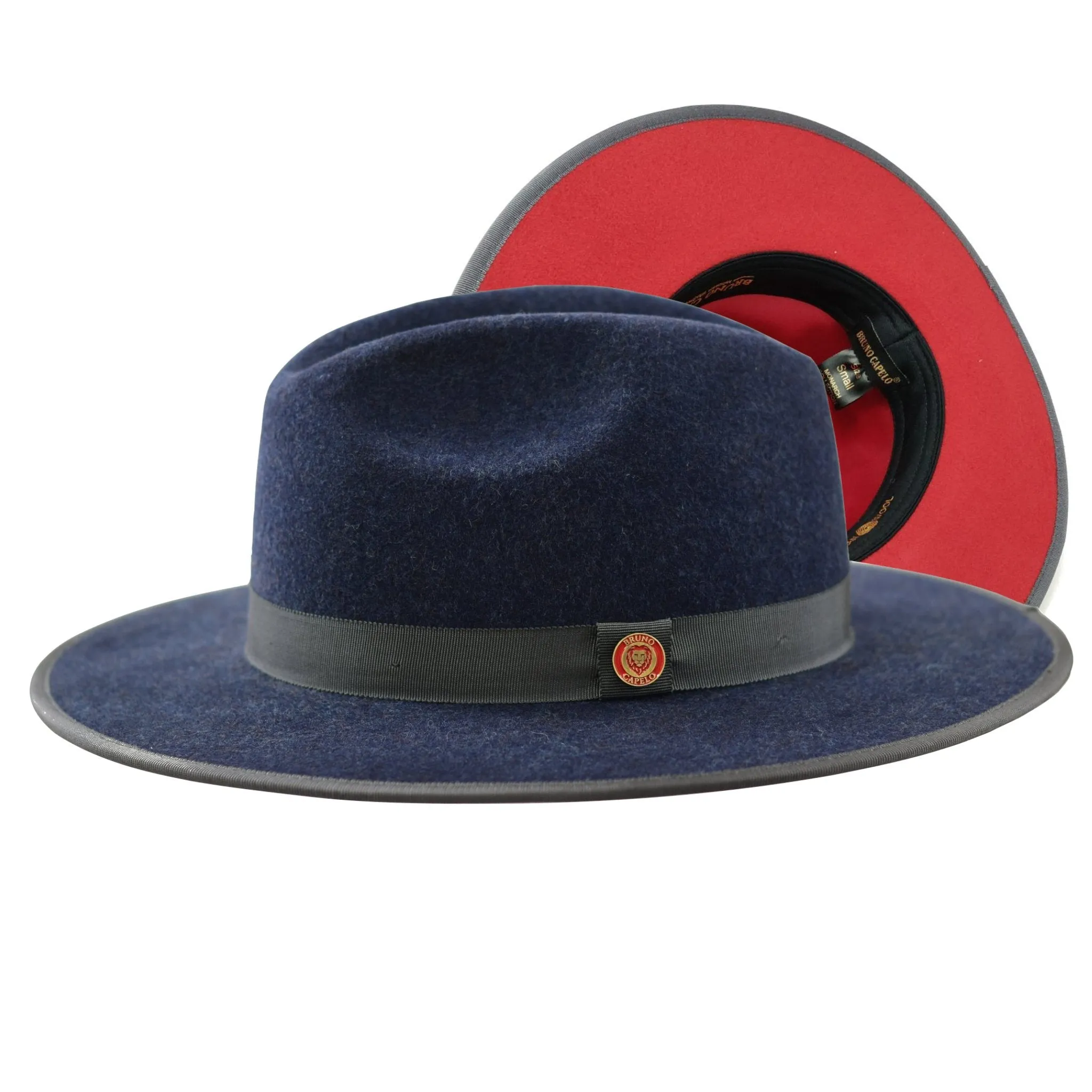 Bruno Capelo Monarch Red Bottom Wide Brim Wool Fedora