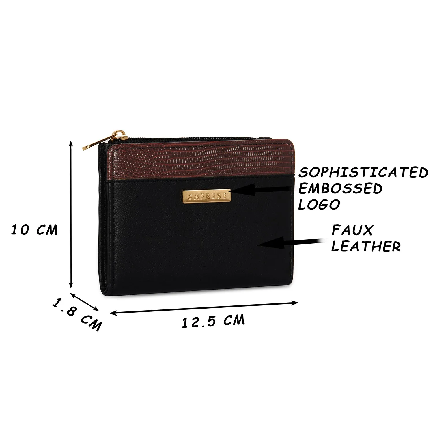 Caprese Erica Fold Wallet Small Black