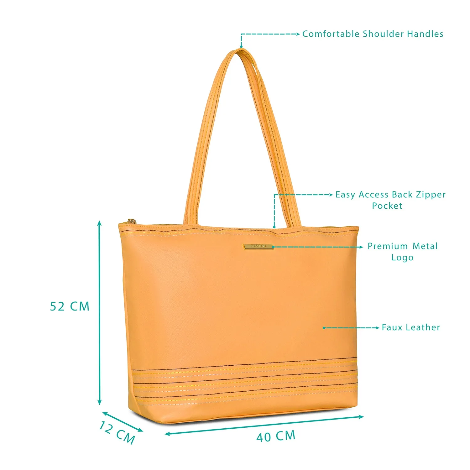 Caprese Evie Tote Large Orange