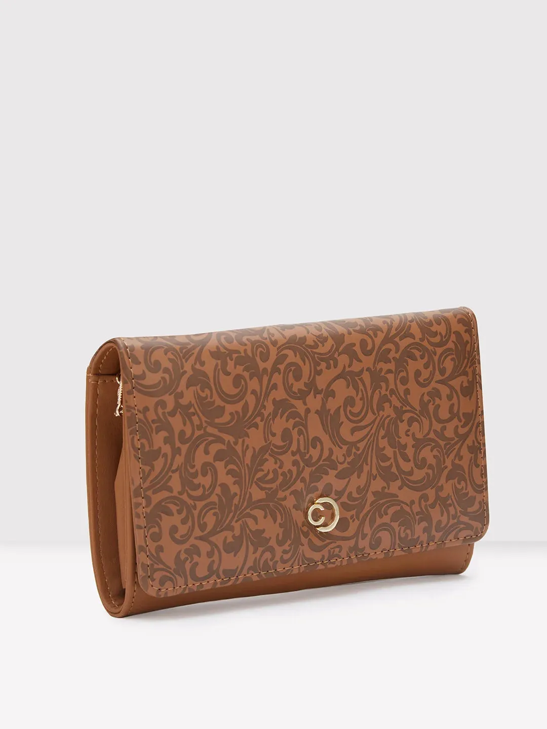 Caprese Helene Flapover Wallet Medium Tan