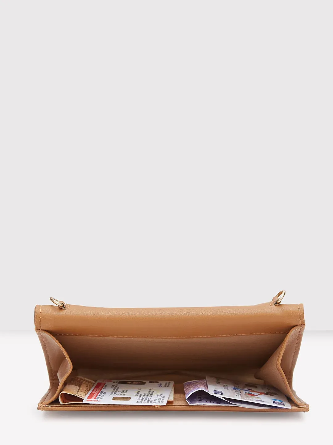 Caprese Helene Flapover Wallet Medium Tan