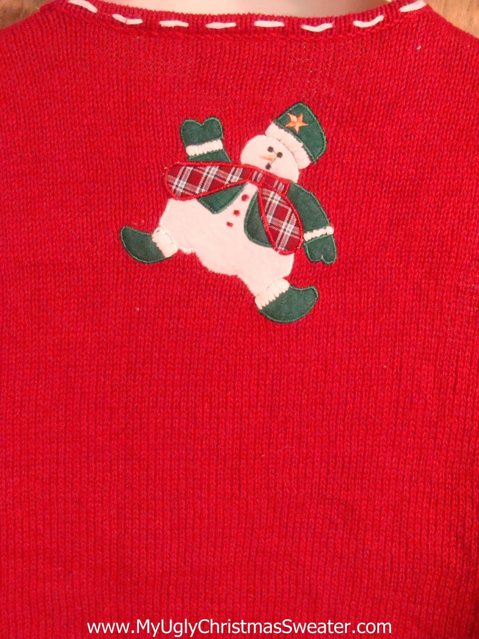 Cartwheeling Snowmen Funny Ugly Sweater Vest for a Christmas Party