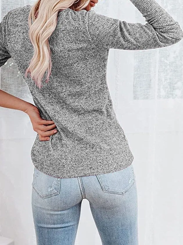 Casual Henley Shirt Women's