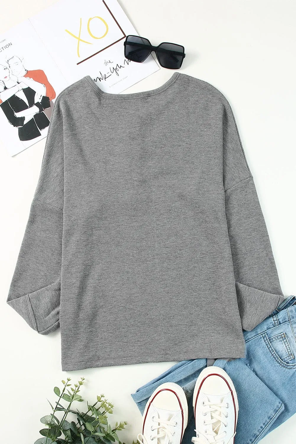 Casual Henley Shirt Women's