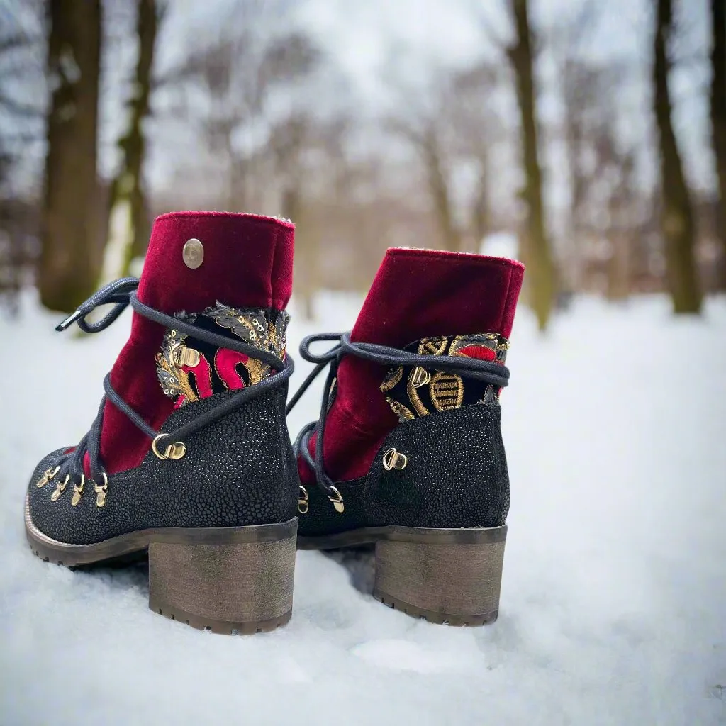 Chukar - Wine Velvet warm winter boot