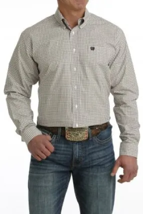 Cinch White Plaid Button Down